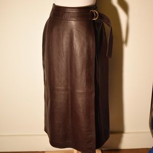 NWT WHISTLES Selina Leather Wrap Skirt